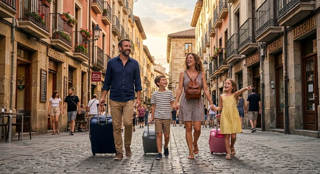 Familia viajando